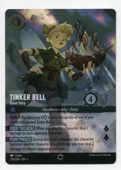 Disney Lorcana: The First Chapter *Foil* Tinker Bell - Giant Fairy (Enchanted) - Image 1