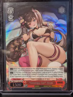 Weiss Schwarz Goddess of Victory Grumpy Cat Nero NIK/S117-E070S SR Super Rare - Image 1