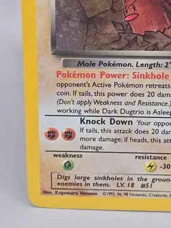Dark Dugtrio Holo - Team Rocket Set - Vintage 2000 Pokemon Card - Image 5