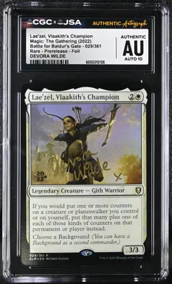 MTG Prerelease Cards CGC AU Lae'zel, Vlaakith's Champion - Devora Wilde Auto - Image 1