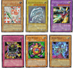 Yu-gi-oh Blue-Eyes White Dragon UR SDK-001+ 4 Other Rare Cards and Time Wizard - Image 1