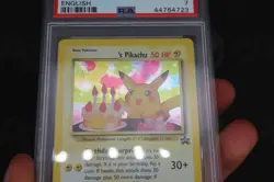 Birthday Pikachu 24 World Collection 2000 Black Star Promo Pokemon Card NM PSA 7 - Image 4