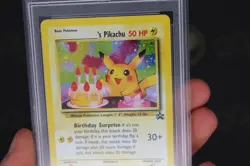 Birthday Pikachu 24 World Collection 2000 Black Star Promo Pokemon Card NM PSA 7 - Image 5