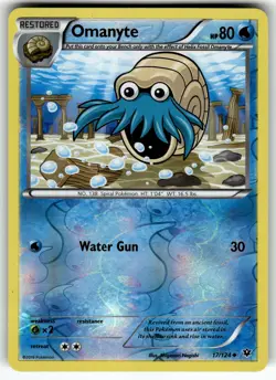 Omanyte 17/124 XY - Fates Collide LP Pokemon Card TCG - Image 1