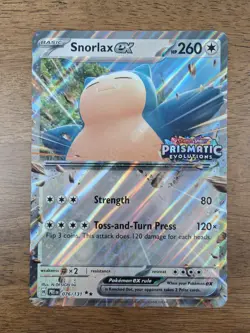 Pokemon TCG - Snorlax ex 076/131 Prismatic Evolutions Stamped JUMBO Promo Card - Image 1