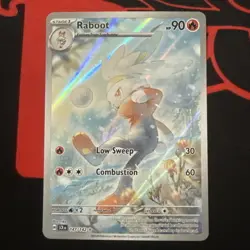 Pokemon TCG Raboot Stellar Crown Holo Illustration Rare Card 147/142 - Image 1
