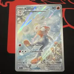Pokemon TCG Raboot Stellar Crown Holo Illustration Rare Card 147/142 - Image 2