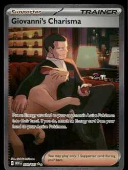 Pokemon Cards Giovanni's Charisma 204/165 151 Special Illustration *eBay Live* - Image 1