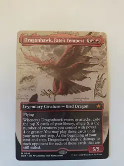 Dragonhawk Fate's Tempest Borderless Showcase Bloomburrow Regular Card #0291 - Image 1