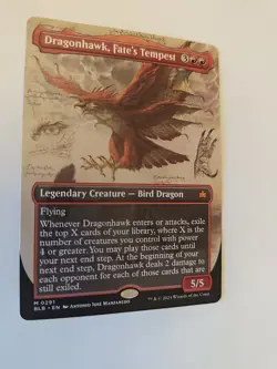 Dragonhawk Fate's Tempest Borderless Showcase Bloomburrow Regular Card #0291 - Image 3