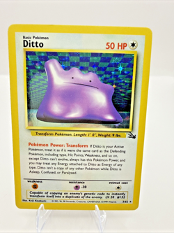 Pokemon TCG Ditto Rare Holo Card 3/62 Fossil Unlimited - Image 1