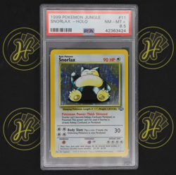 Snorlax 11/64 Jungle 1999 WOTC Pokemon Trading Card Holo Rare NM-MT+ PSA 8.5 - Image 1