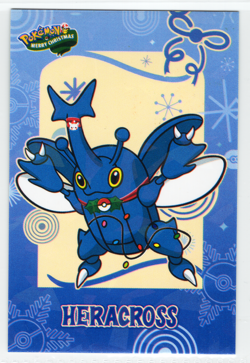Pokemon - Merry Christmas Card Database - HERACROSS - CRACKED ICE HOLO - Image 1