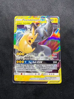 Pokemon Pikachu & Zekrom Tag Team GX Ultra Rare Card 33/181 NM/M - Image 1
