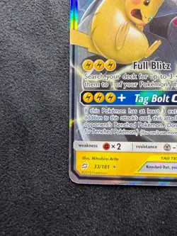 Pokemon Pikachu & Zekrom Tag Team GX Ultra Rare Card 33/181 NM/M - Image 2