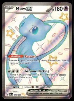 Pokemon Cards Mew ex 216/091 Paldean Fates Shiny Ultra Rare *eBay Live* - Image 1