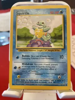 Pokemon Card - Squirtle Base Set (Shadowless) 63/102 Common - Image 1