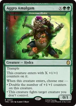 x1 Aggro Amalgam - Voracious Hydra - Surge Foil R MTG Commander: Teenage Mutant - Image 1