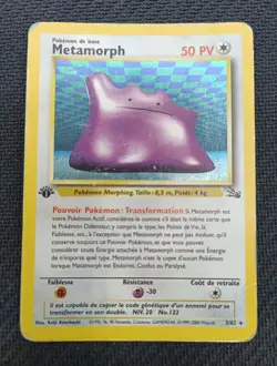 Metamorph 3/62 Fossile Holo Ed1 Carte Pokemon Fr - Image 3