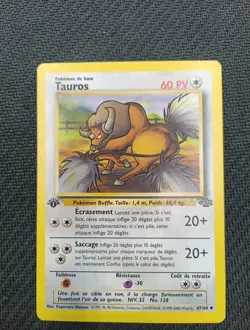 Tauros 47/64 Jungle Ed1 Carte Pokemon Fr tbe - Image 3
