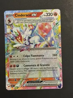 Carta Pokemon CINDERACE EX 028/142 Ascesa Eroica SCR Holo Rara ITA Near Mint - Image 1