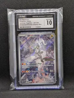 CGC 10 N's Reshiram 167/159 Pokemon Journey Together 2025 Enhanced Stamped - Image 1