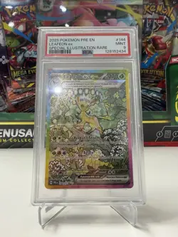 2025 POKEMON PRE EN-PRISMATIC EVOLUTIONS #144 LEAFEON EX PSA 9 - Image 1