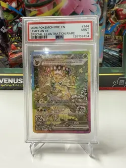 2025 POKEMON PRE EN-PRISMATIC EVOLUTIONS #144 LEAFEON EX PSA 9 - Image 2