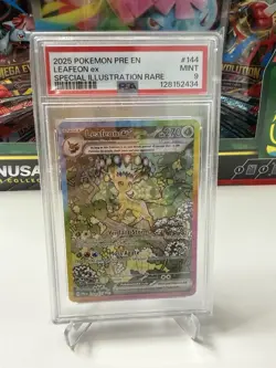 2025 POKEMON PRE EN-PRISMATIC EVOLUTIONS #144 LEAFEON EX PSA 9 - Image 3