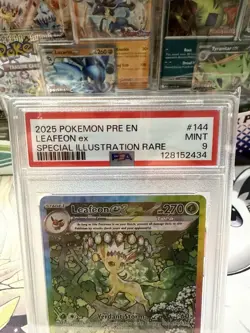 2025 POKEMON PRE EN-PRISMATIC EVOLUTIONS #144 LEAFEON EX PSA 9 - Image 4