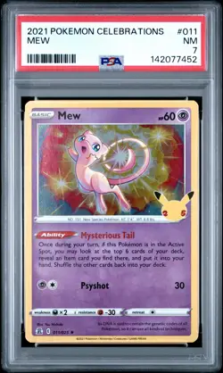 Mew 011 Celebrations Pokemon PSA 7 - Image 1