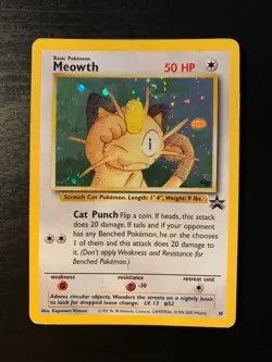 Carte Pokemon : Miaouss / Meowth Promo GB Black Star Wizards Anglaise (Exclus) - Image 1