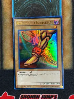 Yugioh Right Leg Of The Forbidden One YGLD-ENA18 Ultra Rare 1st Ed LP - Image 1