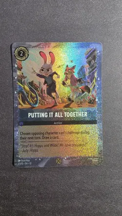 Disney Lorcana TCG Zootopia 2 Putting It All Together Promo Holo Foil - Image 1