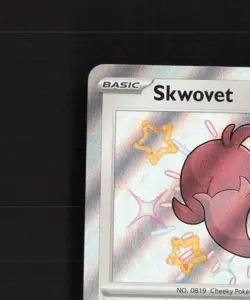 Skwovet 205/091 Paldean Fates Shiny Holo Rare Pokemon Card NM - Image 3
