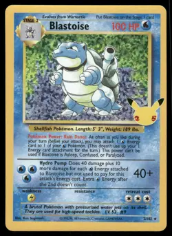 Pokemon Cards Blastoise 2/102 Celebrations: Classic Collection *eBay Live* - Image 1