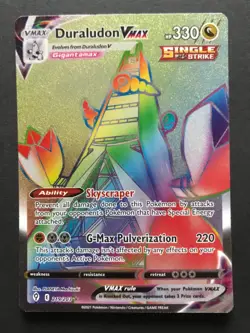 Duraludon 219/203 Rainbow SWSH Evolving Skies HYPER RARE Pokemon Card Exc - Image 1