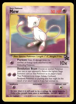 Pokemon Cards Mew 8 Wizards Black Star Promos Promo *eBay Live* 3 - Image 1