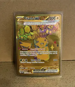 Pokemon TCG Pikachu EX Hyper Rare Gold SV Prismatic Evolutions Card 179/131 - Image 1