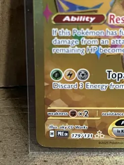 Pokemon TCG Pikachu EX Hyper Rare Gold SV Prismatic Evolutions Card 179/131 - Image 5