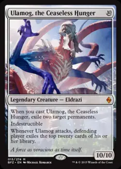 Ulamog, the Ceaseless Hunger -Foil Medium Play MTG Battle for Zendikar - Image 1