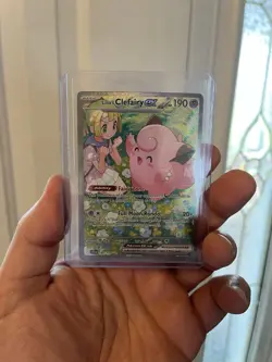 Pokemon TCG Journey Together Lillie's Clefairy EX Holo Card 184/159 - Image 1