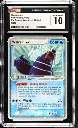 CGC 10 GEM MINT Walrein ex 2007 EX Power Keepers 99/108 Holo Pokemon Card - Image 1