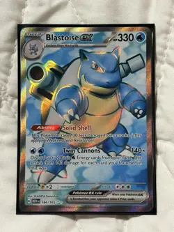 Pokemon TCG Blastoise EX Holo Ultra Rare Card Scarlet Violet-151 - Image 2