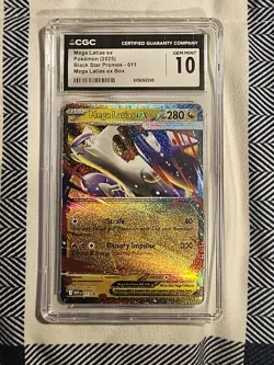 CGC 10 GEM MINT Mega Latias Ex 011 MEP HOLO PROMO MEP011 Pokemon Card - Image 1