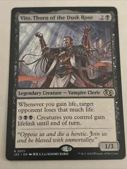 1x Vito, Thorn of the Dusk Rose, Anime Art, Foundations Jumpstart, MTG NM - Image 1