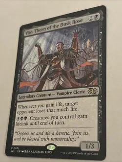 1x Vito, Thorn of the Dusk Rose, Anime Art, Foundations Jumpstart, MTG NM - Image 2