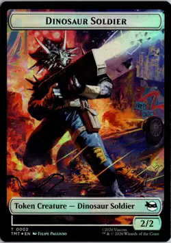 Dinosaur Soldier // Copy Double-Sided Token T Teenage Mutant Ninja Turtles 2 // - Image 1