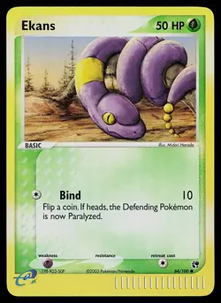 Pokemon Card - Ekans Sandstorm 64/100 Common Reverse Holo - Image 1