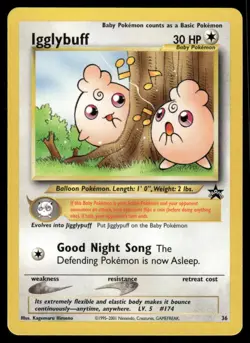 Pokemon Cards Igglybuff 36 Wizards Black Star Promos Promo *eBay Live* - Image 1